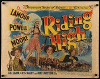 7k212 RIDING HIGH style B 1/2sh '43 sexy Dorothy Lamour in Native American Indian headdress!