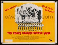 7k218 ROCKY HORROR PICTURE SHOW 1/2sh '75 wacky image of 'hero' Tim Curry & cast!