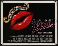 7k265 VICTOR VICTORIA 1/2sh '82 Julie Andrews, Blake Edwards, cool lips & mustache art by John Alvin