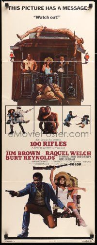7k287 100 RIFLES insert '69 Jim Brown, Raquel Welch & Burt Reynolds!