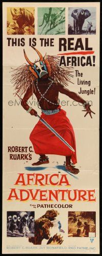7k303 AFRICA ADVENTURE insert '54 this is the REAL Africa, the living jungle, wild native image!