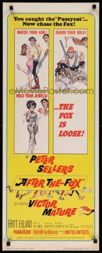 7k304 AFTER THE FOX insert '66 De Sica's Caccia alla Volpe, Peter Sellers, Frank Frazetta art!