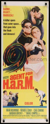 7k306 AGENT FOR H.A.R.M. insert '66 Mark Richman, Wendell Corey, sexy Barbara Bouchet!