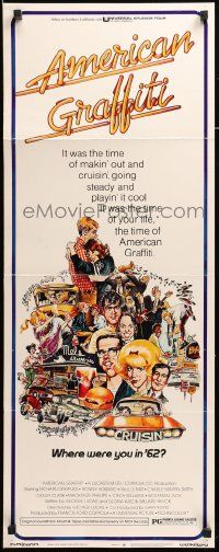 7k309 AMERICAN GRAFFITI insert '73 George Lucas teen classic, it was the time of your life!
