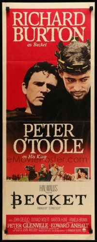 7k339 BECKET insert '64 Richard Burton in the title role, Peter O'Toole as the King!