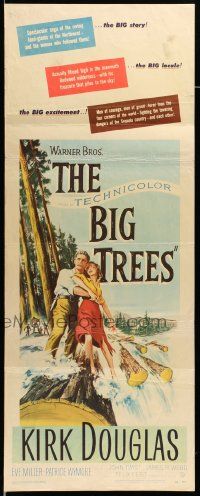 7k344 BIG TREES insert '52 Kirk Douglas protects redwoods, Eve Miller, Patrice Wymore