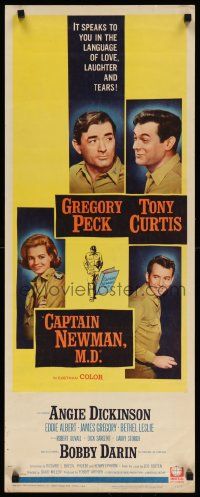 7k376 CAPTAIN NEWMAN, M.D. insert '64 Gregory Peck, Tony Curtis, Angie Dickinson, Bobby Darin