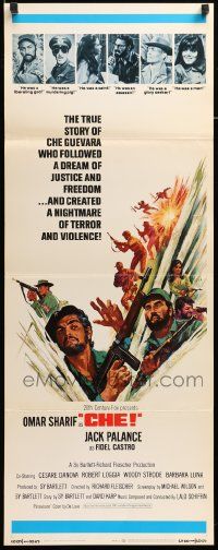 7k387 CHE int'l insert '69 art of Omar Sharif as Guevara, Jack Palance as Fidel Castro!