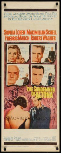 7k393 CONDEMNED OF ALTONA insert '63 Sophia Loren, Maximilian Schell, Fredric March, Robert Wagner