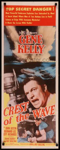 7k398 CREST OF THE WAVE insert '54 great close up of angry Gene Kelly at periscope of submarine!