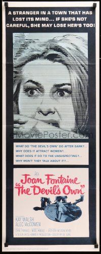7k411 DEVIL'S OWN insert '67 Hammer, Joan Fontaine, what does it do to the unsuspecting?