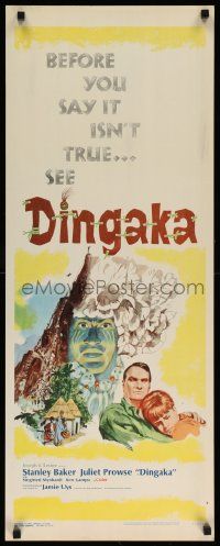 7k414 DINGAKA insert '65 Jamie Uys, cool artwork of South African native tribe!