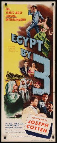 7k425 EGYPT BY 3 insert '53 the first American picture filmed entirely in Egypt!