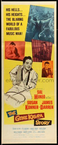 7k454 GENE KRUPA STORY insert '60 Sal Mineo is Gene Krupa, the savage tempo of the Jazz Era!