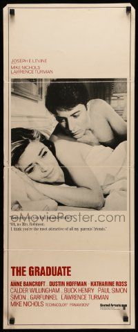 7k462 GRADUATE int'l insert '68 Dustin Hoffman & Anne Bancroft in bed, Mike Nichols classic!