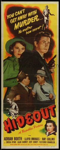 7k490 HIDEOUT insert '49 Lloyd Bridges & Adrian Booth, film noir!