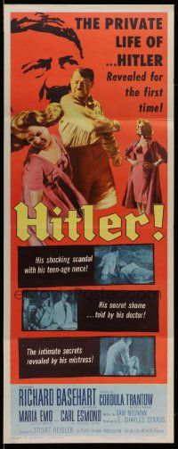 7k499 HITLER insert '62 Richard Basehart in the title role, Women of Nazi Germany!
