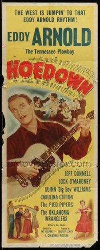 7k500 HOEDOWN insert '50 Jeff Donnell, Jock Mahoney, Tennessee Plowboy Eddy Arnold playing guitar!