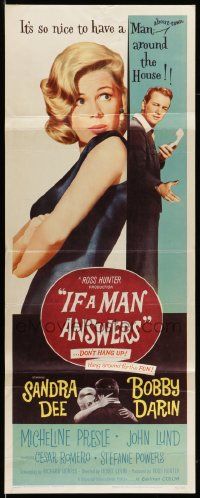 7k534 IF A MAN ANSWERS insert '62 great close up art of sexy Sandra Dee & Bobby Darin!