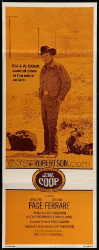 7k555 J.W. COOP insert '72 great full-length image of rodeo cowboy Cliff Robertson!