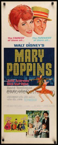 7k666 MARY POPPINS insert '64 Julie Andrews & Dick Van Dyke in Walt Disney's musical classic!