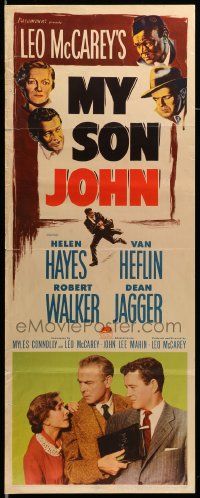 7k675 MY SON JOHN insert '52 Communist Robert Walker, directed by Leo McCarey!