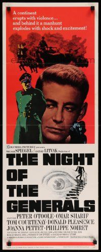 7k683 NIGHT OF THE GENERALS insert '67 WWII officer Peter O'Toole in a unique manhunt across Europe!