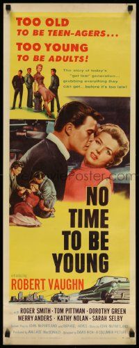 7k685 NO TIME TO BE YOUNG insert '57 Robert Vaughn, too old to be teens, too young to be adults