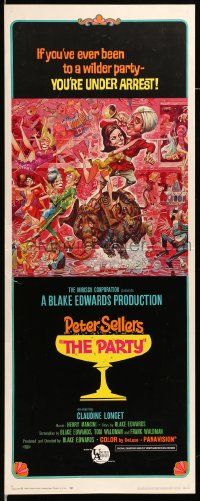 7k702 PARTY insert '68 Peter Sellers, Blake Edwards, wacky art of a wild party by Jack Davis!
