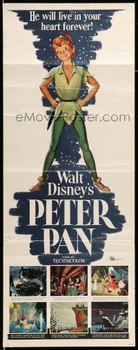 7k710 PETER PAN insert R58 Walt Disney animated cartoon fantasy classic, great full-length art!