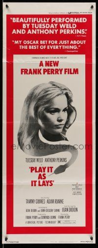7k713 PLAY IT AS IT LAYS insert '72 beautiful Tuesday Weld, directed by Frank Perry!