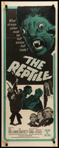 7k730 REPTILE insert '66 Hammer snake woman Jacqueline Pearce, wild horror image!