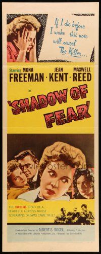 7k776 SHADOW OF FEAR insert '56 Albert S. Rogell's Before I Wake, Mona Freeman & Jean Kent!
