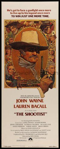 7k783 SHOOTIST insert '76 best Richard Amsel artwork of cowboy John Wayne & cast!