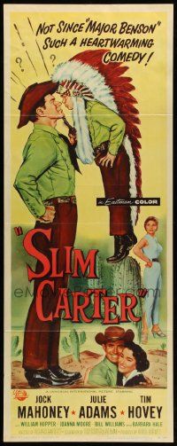 7k810 SLIM CARTER insert '57 Jock Mahoney, Julie Adams, such a heartwarming cowboy comedy!
