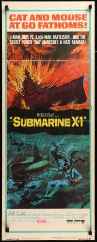 7k832 SUBMARINE X-1 insert '68 cool Jack Thurston World War II naval scuba divers & warfare art!