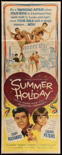 7k833 SUMMER HOLIDAY insert '63 Cliff Richard, sexy Laurie Peters in bikini!