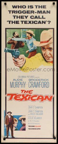 7k848 TEXICAN insert '66 cowboy Audie Murphy is the Texican, Broderick Crawford, sexy Diana Lorys!