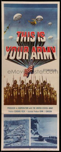 7k857 THIS IS YOUR ARMY insert '54 patriotic military image of soldiers marching in formation!