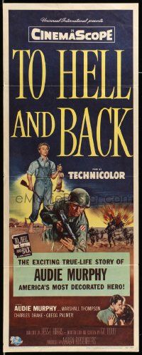 7k866 TO HELL & BACK insert '55 Audie Murphy's life story as a kid soldier in World War II!