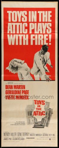 7k875 TOYS IN THE ATTIC insert '63 Dean Martin slaps Yvette Mimieux, it plays with fire!