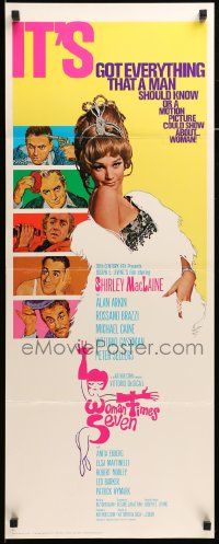 7k983 WOMAN TIMES SEVEN int'l insert '67 Shirley MacLaine is as naughty as a pink lace nightgown!