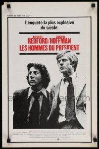 7m003 ALL THE PRESIDENT'S MEN Belgian '76 Dustin Hoffman & Robert Redford as Woodward & Bernstein!