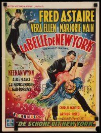 7m023 BELLE OF NEW YORK Belgian '52 great art of Fred Astaire & sexy Vera-Ellen dancing!