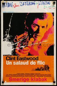 7m071 DIRTY HARRY Belgian '71 art of Clint Eastwood pointing his .44 magnum, Don Siegel classic!