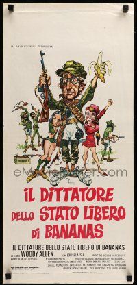 7m344 BANANAS Italian locandina '71 great artwork of Woody Allen by E.C. Comics artist Jack Davis!