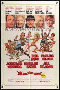 7p018 8 ON THE LAM 1sh '67 Bob Hope, Phyllis Diller, Jill St. John, wacky Jack Davis art of cast!