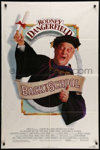 7p064 BACK TO SCHOOL 1sh '86 Rodney Dangerfield goes to college with his son, great image!