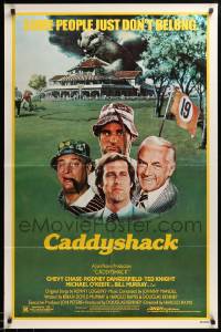 7p145 CADDYSHACK 1sh '80 Chevy Chase, Bill Murray, Rodney Dangerfield, golf comedy classic!