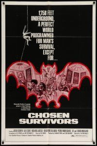 7p173 CHOSEN SURVIVORS 1sh '74 Jackie Cooper in a perfect world programmed for man's survival!